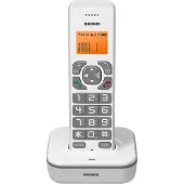 Brondi Bravo Star, DECT-Telefon, Kabelloses Mobilteil, Freisprecheinrichtung, 50 Eintragungen, Anrufer-Identifikation, Grau, Weiß
