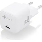 Aisens GaN Wall Charger ASCH-25W1P012-W/ 1xUSB Type-C/ 25W