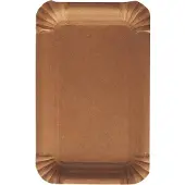 Papstar Pappteller Pure, Einweg, eckig, 100 x 160 mm, lebensmittelecht, FSC-zertifiziert & kompostierbar, braun, 8 x 250 Stück