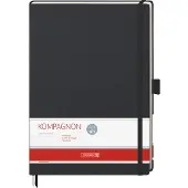 Brunnen Notizbuch KOMPAGNON A4 liniert, schwarz Hardcover 192 Seiten