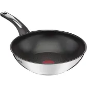 Tefal Emotion E3001904, Rund, Wok-/Bratpfanne, Edelstahl, Titan, Edelstahl, 3,6 l