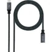 Nanocable 10.01.4501-COMB, 1 m, USB C, USB C, USB 3.2 Gen 2x2, 20 Gbit/s, Schwarz