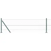 vidaXL Sechseckzaun mit Betonsockel 50 x 0,6 m PVC-beschichteter Stahl