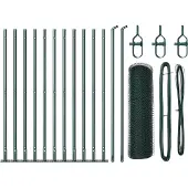 vidaXL Sechseckzaun mit Betonsockel 25 x 0,5 m PVC-beschichteter Stahl
