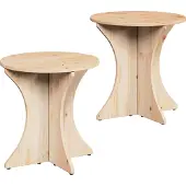 vidaXL Couchtisch 2 stk. Natur 46 x 46 x 47 cm Massivholz Kiefer