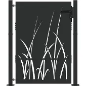 vidaXL Gartentor Schwarz 105 x 125 cm Pulverbeschichteter Stahl 42015890