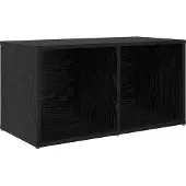 vidaXL TV-Schrankset 72 x 35 x 37 cm Schwarz Holzwerkstoff