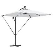 vidaXL Sonnenschirm Sand 249 x 249 x 250 cm Polyester und Aluminium