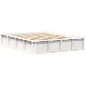 vidaXL Bettrahmen Weiß 120 x 190 cm Massives Kiefernholz