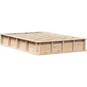 vidaXL Bettrahmen Braun 120 x 200 cm Massives Kiefernholz