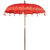 vidaXL Balinesischer Sonnenschirm Rot 215 x 215 x 260 cm