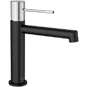 Sapho Solaria Waschtischarmatur, schwarz matt/Chrom