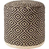 Homescapes SITZPOUF rund mit Ethno-Muster, 40/40/45 cm