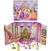 Disney Princess -Adventskalender mit 24 Tagen voller Überraschungen, enthält 3 kleine Puppen, 3 Freunde und 22 Zubehörteile, 3 Jahr(e), Mehrfarbig, Kunststoff