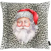 Apelt Dekokissen "Santa", grau (grau, bedruckt), B:46cm L:46cm, Polyester, Dekokissen_Sitzkissen_Kissenhüllen, Dekokissen