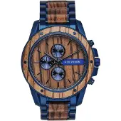 Holzkern Herren-Chronograph Quarz Gareth Zebrano