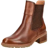 Pikolinos für Damen. W0D-8792 Braune Medina Lederstiefeletten (39), 3 bis 5 cm, Reißverschluss, Lässig