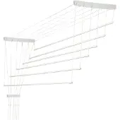 Kadax Deckenwäschetrockner "Torp", Deckentrockner Traglast 12kg, 6 Stäbe, 90 cm, weiß