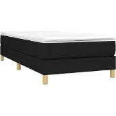 Syfax Boxspringbett mit Matratze Schwarz 80x200 cm Stoff