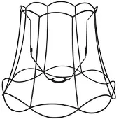 QAZQA Metall Lampenschirm schwarz 45/36 - Granny Frame