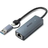 Lindy 43415, USB 3.2 Gen 2 (3.1 Gen 2) Type-C, 5000 Mbit/s, Grau, Aluminium, Kunststoff, Rundkabel, 0,15 m