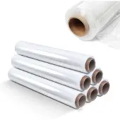 Kadax Packfolie "Chas", transparente Stretchfoliev, 300x50 cm Plastikfolie, 6er set