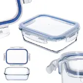 Kadax Lebensmittelbehälter aus Glas, 640 ml, mit Deckel, Lunchbox, Lunchbox