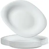 Kadax 6x Dessertteller 21cm weiße Teller Kuchenteller Set