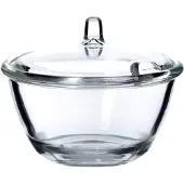 Kadax Zuckerdose, Zuckerdose mit Deckel, Zuckerbehälter aus Glas, elegant
