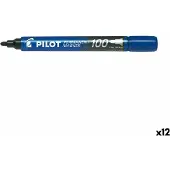 Pilot Permanent Marker 100 Textmarker 1 Stück Blau Feine Spitze
