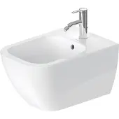 Duravit Wand-Bidet Happy D.2 35,5x54cm, m HL, ÜL, Hahnlochbank, weiß