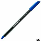 Edding Filzstifte 1200 Stahlblau (5 Stück)