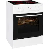 Exquisit ECM 6-4 BZ Elektro-Standherd | Glaskeramik | 4 Kochstellen | Bräter-u. Zweikreiszone | Grill | Umluft | Inox