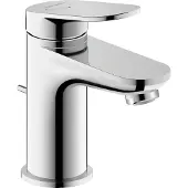 Duravit Waschtisch-Einhebelmischer S FreshStart Wave Ausl. 95mm, m Zugst.Abl.Gar., chrom