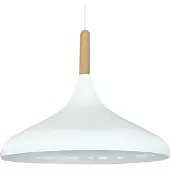 Bamyum Pendelleuchte | Champion | Esstisch Skandinavisch aus Holz und Metall 35 cm E27 Hängelampe Weiß