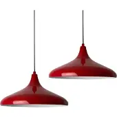 Bamyum Pendelleuchte Champion, E27, Ø35 Kinderzimmer Lampe 2-Flammig Schlafzimmer Lamp Metall, Wohnzimmerlampe Hängelampe, Moderne Esszimmerlampe Kuppel