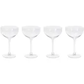 Excellent houseware Champagnerglaser - 4 Stuck - Glas - transparent - 200 ml