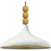 Bamyum Pendelleuchte | Champion | Moderne Esstisch Lampe, Skandinavisch Pendellampe für Schlafzimmer Pendelleuchte aus Holz Weiß