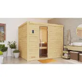 Weka Premium-Massivholzsauna 45 mm BERGEN 3 GT x B x T x H x 246 x 195 x 205