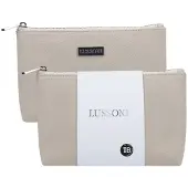Lussoni Beige Travel Neceser 23 x 14 x 7,5 cm