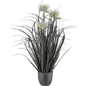 Creativ Green Kunstgras "Grasbusch" mit Blüten