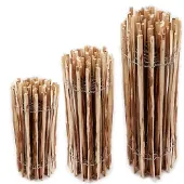 Aquagart 10m Staketenzaun 50cm hoch Lattenabstand 4-6cm Gartenzaun aus Haselnuss Holzzau...