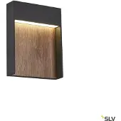 SLV Flatt LED Außenwandlampe 3000K IP65 Anthrazit, Braun