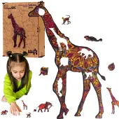 PuzzleOk Holzpuzzle Gefleckte Giraffe Puzzle Pua3-00732