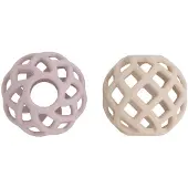 Babys Only Baby-Greifball Alt Rosa/Warm Linen - 2-pack
