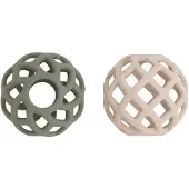 Babys Only Baby-Greifball urban green/Warm Linen - 2-pack