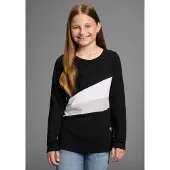 Kangaroos Langarmshirt "mit coolem Colourblocking", mit Logo und Stickerei