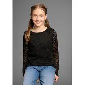 Kidsworld Langarmshirt "Spizten-Shirt" Für jeden Anlass, Shirt mit Spitze