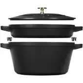Staub La Cocotte Kochtopf-Set, 2-teilig, schwarz