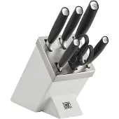 ZWILLING All Star 1022776, 7-teiliger Messerblock selbstschärfend, SharpBlock, weiß/silber
